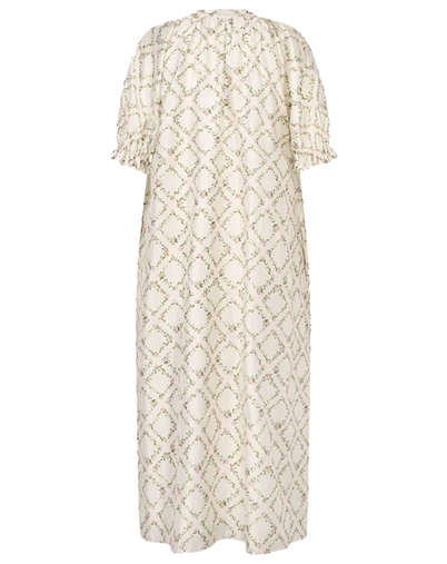 Stine Goya - Front Placket Long Kjole - Sakura Check Pink